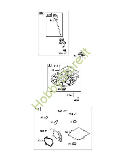 E - COPERTURA CARTER MOTORE/GRUPPO COPPA E LUBRIFICAZIONE B&S - 09 €¦ 09P602-0124-H1 brand Stihl